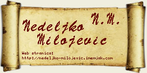 Nedeljko Milojević vizit kartica
